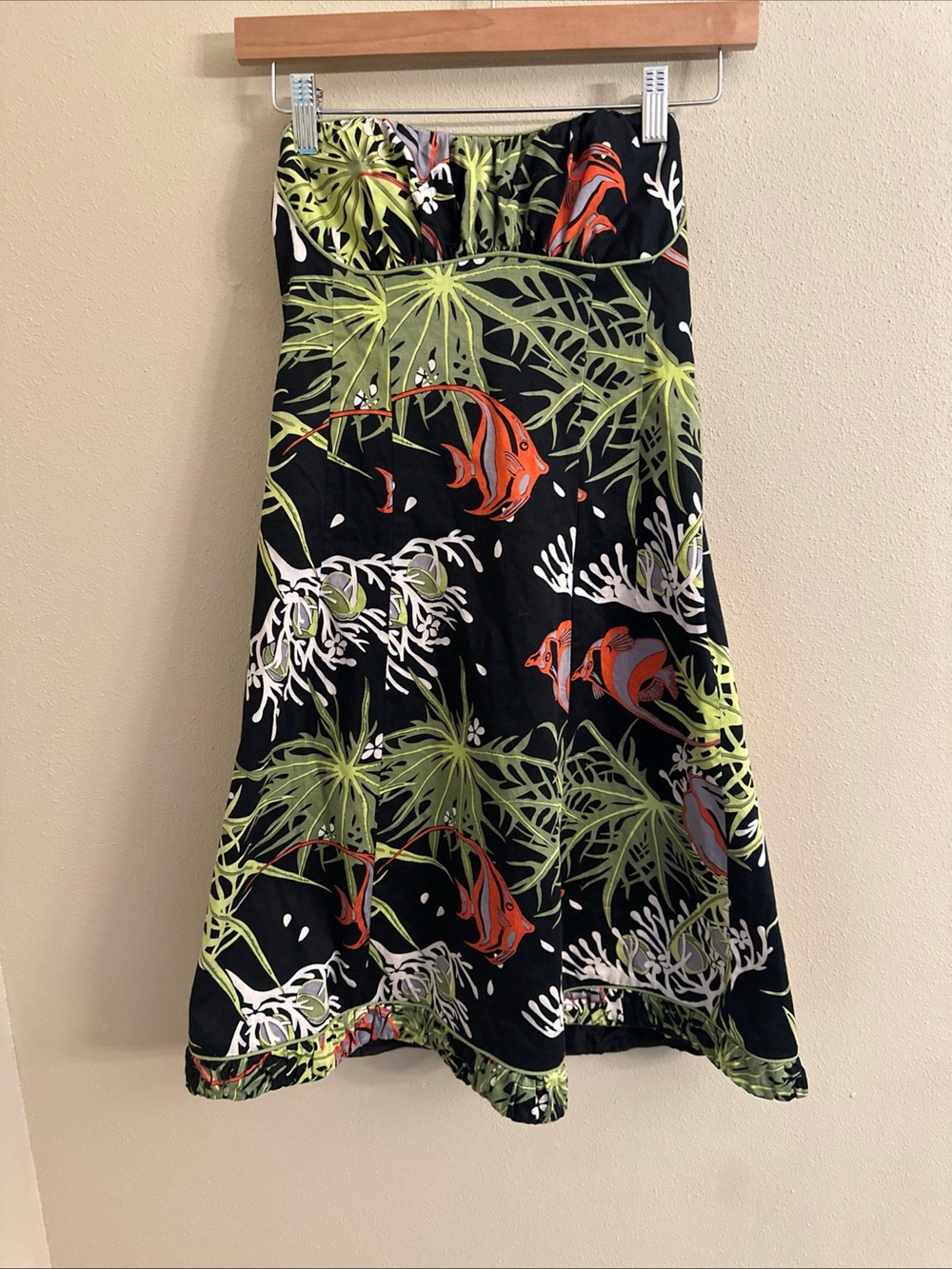 Nanette Lepore Size 4 Underwater Fish Dress Resortwear *No Halter Strap*